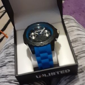 Mens blue and black watch